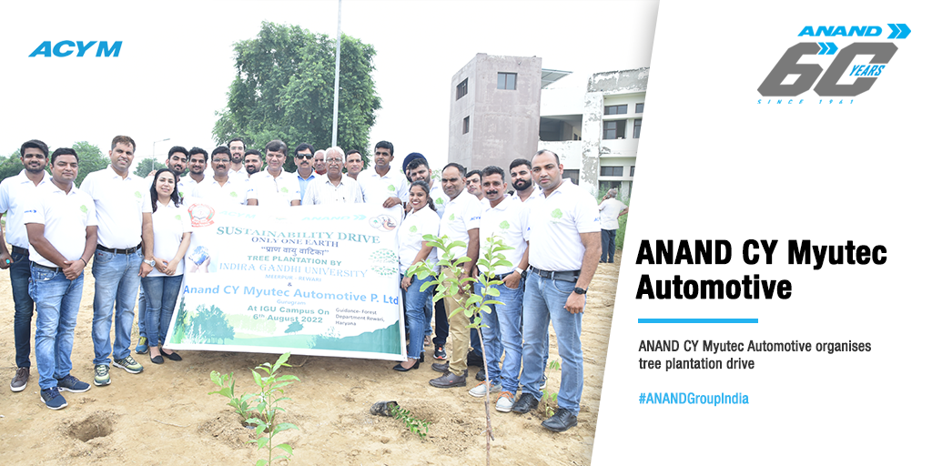 ANAND CY Myutec Automotive recently organises tree plantation drive