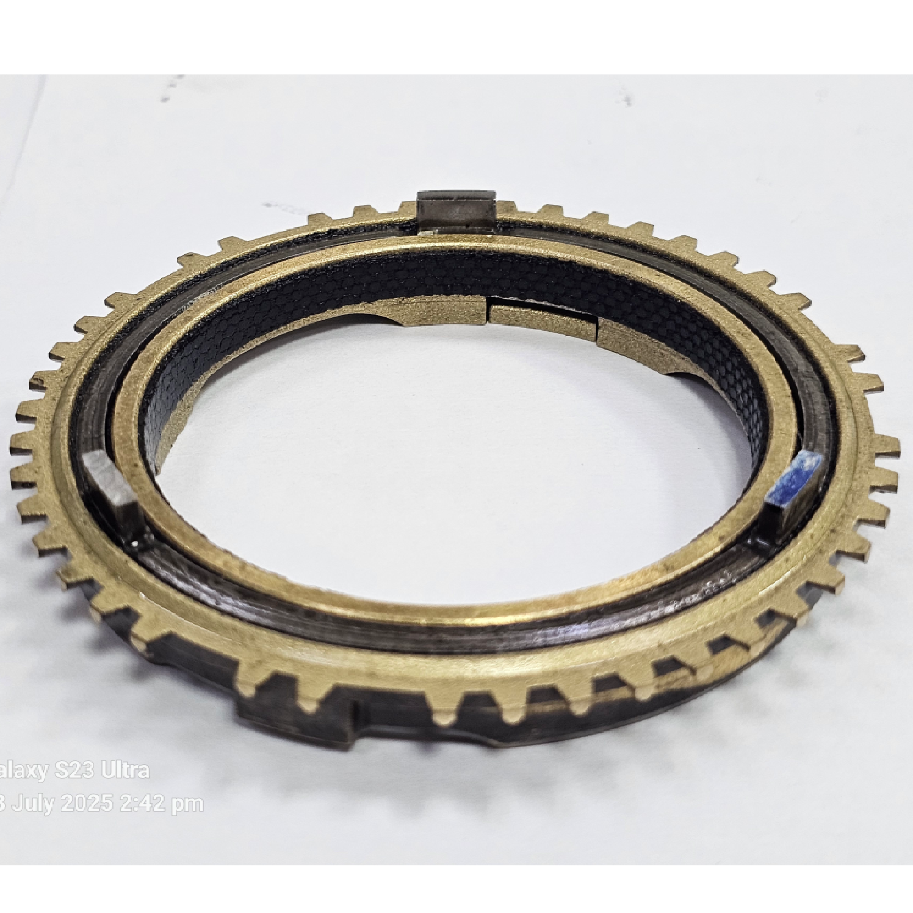 Brass Triple Cone Assembly Ring with CarbonImage